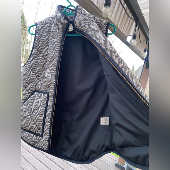 J. Crew Herringbone Quilted Vest Down & Waterfowl Fill Women’s Size XS EUC - Picture 8 of 16